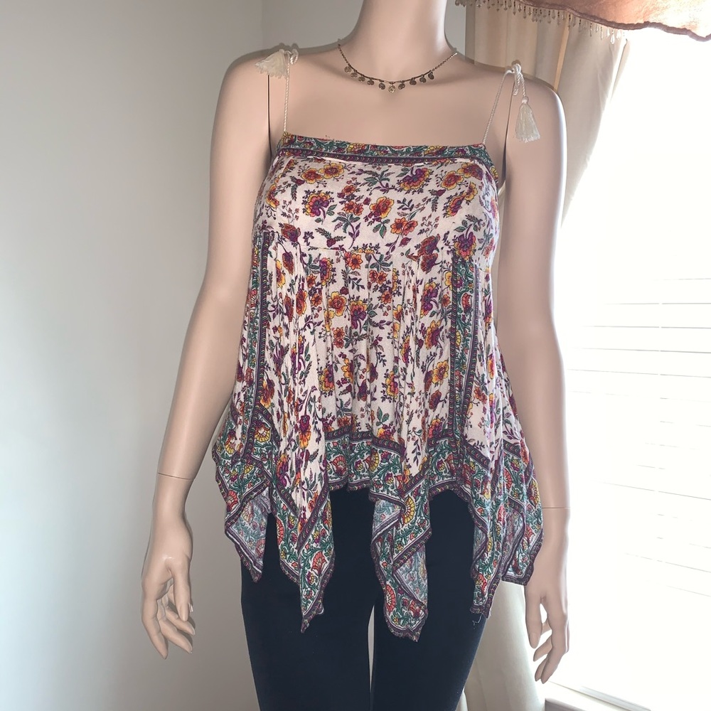 AEO Boho Chic Tassel Strap Tank